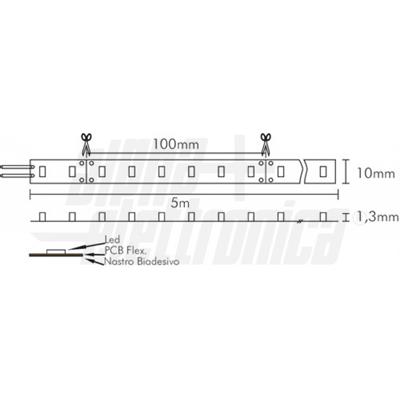 STRISCIA 300LED 24V 72W B/NATURALE  LED 2835 IP20 14,4W/mt