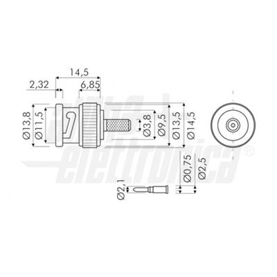 SPINA BNC A CRIMPARE RG59 VOLANTE