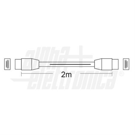 CAVO HDMI SPINA/SPINA 2MT. NERO BLI. ALPHA