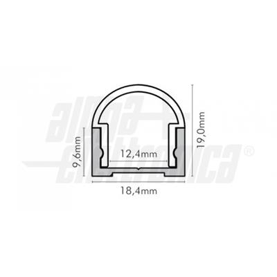 PROFILO ALLUMINIO+COVER OPACO 2MT.