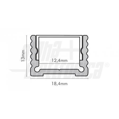 PROFILO+COVER 2MT PPMA ALLUM/OPACO  MT2  NOTA BENE PREZZO X 2MT