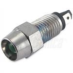 SEGNALATORE LED 12V VERDE CORPO     PLASTICO