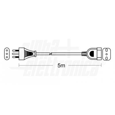PROLUNGA ELETTRICA 5mt LINEARE 3x1mm