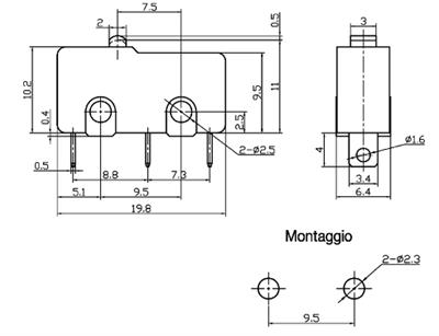 MICROSWITCH S/LEVA 5A