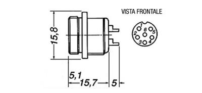 SPINA MIC.6P DA PANNELLO