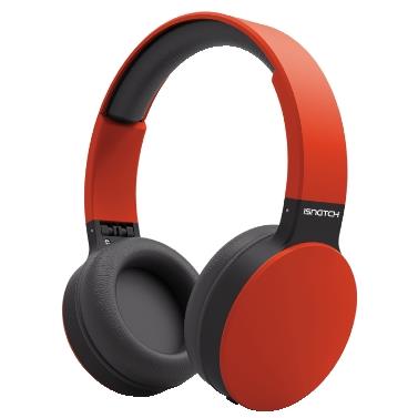 CUFFIA BLUETOOTH C/MIC. ROSSA       ISNATCH