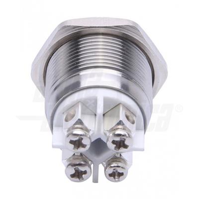 PULSANTE ANTIVANDALO ø19mm LUM.VERDE 12Vac/dc N.A. 5A@250Vac