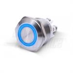 PULSANTE ANTIVANDALO ø19mm LUM.BLU 12Vac/dc N.A. 5A@250Vac
