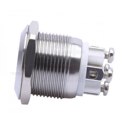 PULSANTE ANTIVANDALO ø19mm LUM.BLU 12Vac/dc N.A. 5A@250Vac