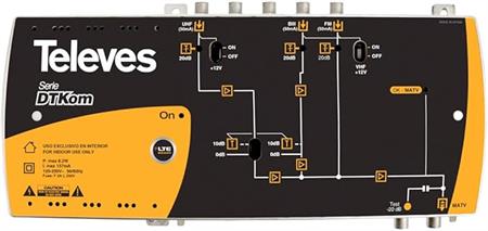 CENTRALINO 42db 3I/1U V-BIII-U 123dBmV