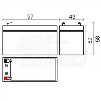 BATTERIA AL PIOMBO 12V 1.3A