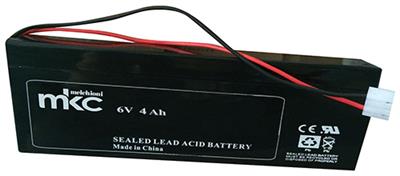 BATTERIA AL PIOMBO 6V 4A x BEGHELLI C/CAVETTO INCLUSO mkc4-6l