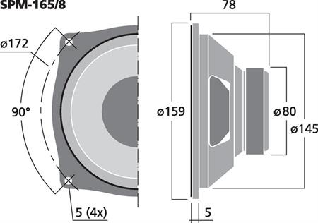 WOOFER D.165mm 8ohm SPM-165/8
