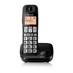 TELEFONO CORDLESS NERO PANASONIC TASTI GRANDI E VIVAVOCE