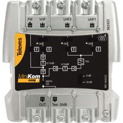 CENTRALINO TELEVES MINIKOM NEW EASYF FM-V-U-U MATV C/FILTRO 5G
