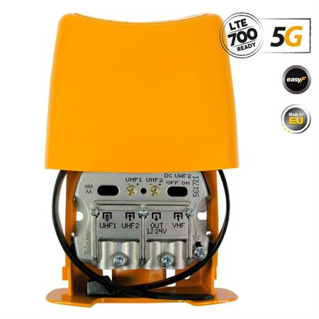 AMPLIF.DA PALO VHF/UHF/UHF 21-60 21-48 28dB 12/24VCC 5G