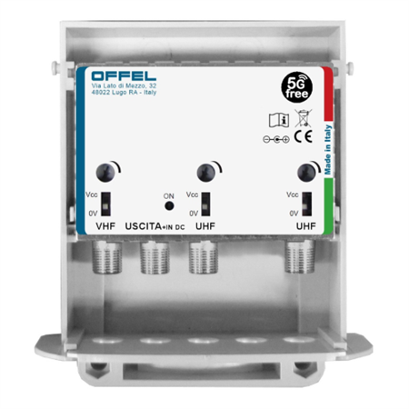 AMPLIF.DA PALO VHF/UHF/UHF 21-60 21-48 22/32dB 111/120DBUV 12/15VCC