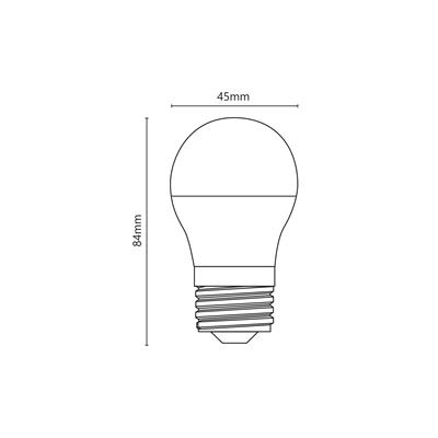 LAMPADA LED E27 6W MINI SFERA 470LM 6000K