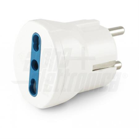 ADATTATORE SPINA SCHUKO/PRESA BIVAL.BIANCA