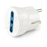 ADATTATORE SPINA SCHUKO/PRESA BIVAL.BIANCA