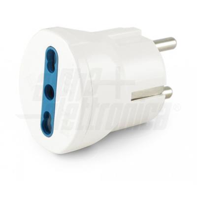 ADATTATORE SPINA SCHUKO/PRESA BIVAL.BIANCA