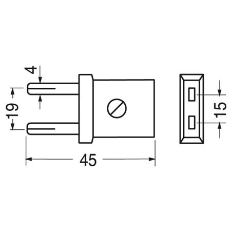 ADATTATORE RETE DA SPINA ITALIANA A PRESA AMERICANA