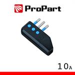 SPINA RETE 10A 90° PIATTA NERA