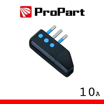 SPINA RETE 10A 90° PIATTA NERA