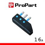 SPINA RETE 16A 90° PIATTA NERA