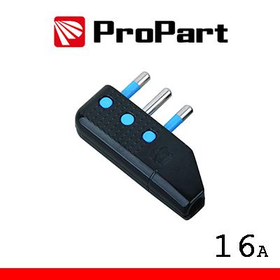 SPINA RETE 16A 90° PIATTA NERA