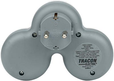 ADATTATORE MULTIPRESA MULTI-SLOT, USBC+USBA,GRIGIO+BIANCO