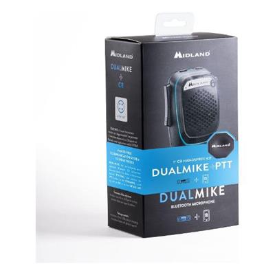 MICROFONO DUAL MIKE MIDLAND 4 PIN 48 CB BT CON CAVO