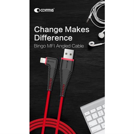 CAVO DATI/CARICA 1mt i-PHONE BLU CON PIN 90°