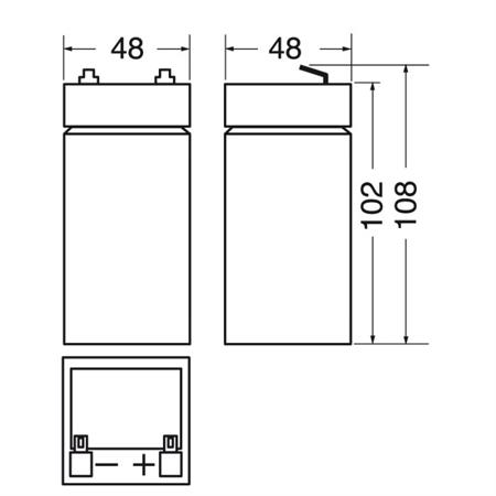 BATTERIA AL PIOMBO 4V-4.5AH EXTRACELL
