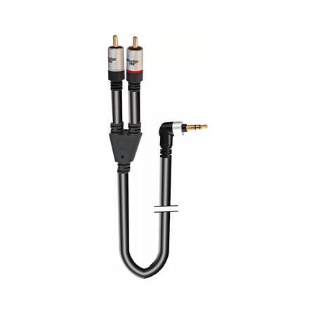 CAVO ADATTATORE JACK 90° 3,5ST -2 RCA M  1,5MT