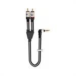 CAVO ADATTATORE JACK 90° 3,5ST -2 RCA M  3MT
