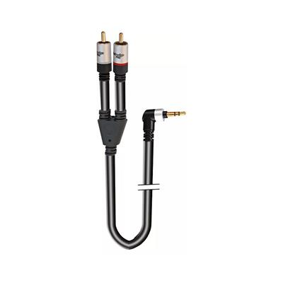 CAVO ADATTATORE JACK 90° 3,5ST -2 RCA M  3MT