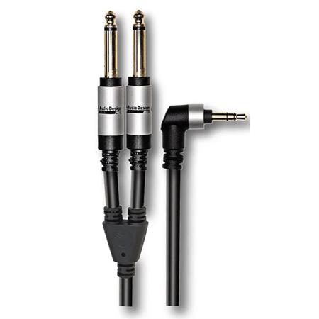 CAVO ADATTATORE JACK 90° 3,5ST -2 JACK 6,3 M  3MT