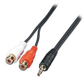 CAVO ADATTATORE SPINA 3,5MM STEREO/ 2PRESE RCA L. 0.25CM.