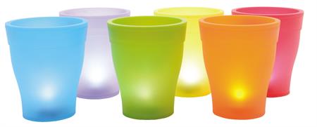VASO PORTA FIORI LUMINOSE 1LED      VARI COLORI