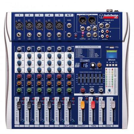 MIXER 5CH MONO + 1 CH STEREO C/USB+DSP+BLUET