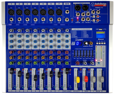 MIXER 7CH MONO + 1 CH STEREO C/USB+DSP+BLUET