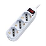 MULTIPRESA ELET.3VIE SCHUKO/BIVAL. 3mt  BIANCA