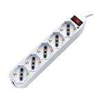 MULTIPRESA ELET.5VIE SCHUKO/BIVAL.  C/INTERR.